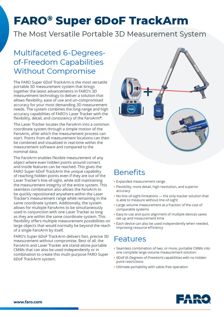 FARO® Super 6DOF TrackArm